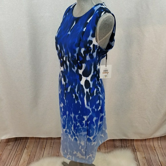 NWT Calvin Klein Animal Print Scuba Sheath Dress - Picture 5 of 8